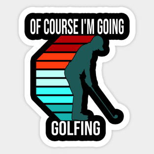 funny golf designs Sticker